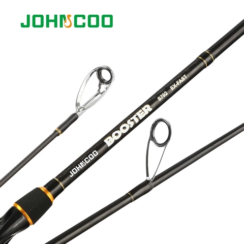 Caña de pescar Ex-Fast 2,1 m 2,4 m, caña de carbono ML/M 2 puntas 5-28g, caña giratoria, caña de fundición ligera Jigging 2 secciones Johncoo booster ► Foto 1/6