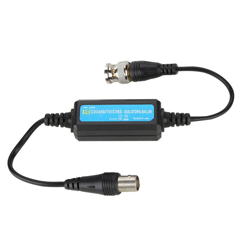 HD-TVI/CVI/AHD/CVBS lazo de tierra aislador Balun de vídeo Coaxial BNC macho a hembra para cámara ► Foto 1/6
