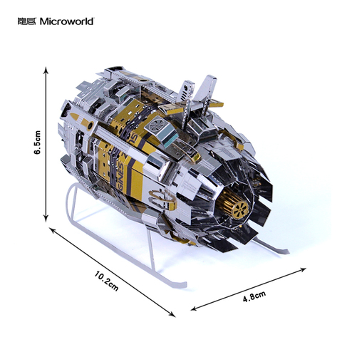 Microworld-rompecabezas 3D de metal para adultos y niños, modelo de máquina de corte láser, modelo regalo, 2022 ► Foto 1/5