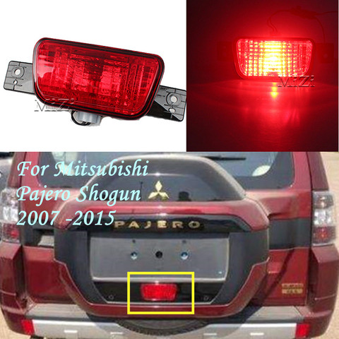 Cola trasera parachoques luz para Mitsubishi Pajero Shogun 2007, 2008, 2009, 2010, 2011, 2012, 2013-2015 nuevo neumático de repuesto trasero lámpara de niebla de la lámpara ► Foto 1/6