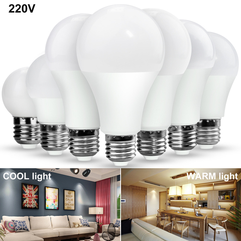 DuuToo-bombilla LED E27 para iluminación interior, Bombillas E24 de 9W, 12W, 15W, 18W y 20W, ampolla de 220V ► Foto 1/6