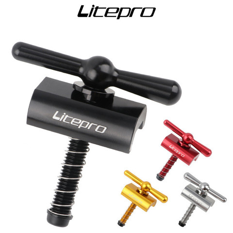 Litepro-Placa de abrazadera para bisagra con imán, hebilla C para pomo brompton, botón magnético C anodizado ► Foto 1/5