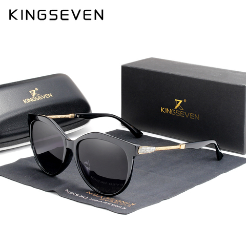 KINGSEVEN 2022 gafas de sol polarizadas para mujer lentes de gradiente de lujo gafas de sol de marca gafas de sol de mujer ► Foto 1/6