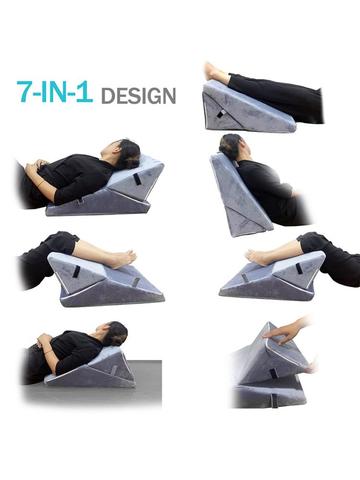 Almohada de cuña de espuma viscoelástica, cojín ajustable para dormir, para cama, elevación de piernas, cómodo y Universal ► Foto 1/1