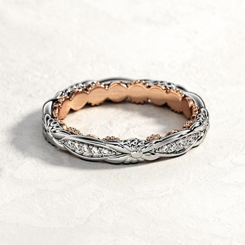 Huitan-anillo sencillo clásico para mujer, diseño sencillo y elegante, anillo elegante para boda, para uso diario, joyería ► Foto 1/6