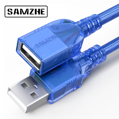 SAMZHE-Cable de extensión USB 2,0, extensor plano AM/AF para PC, TV, PS4, ordenador y portátil ► Foto 1/5