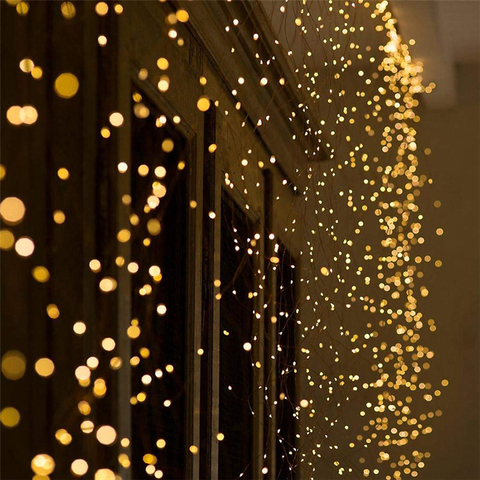 Guirnalda de luces LED de alambre de cobre para decoración del banquete de boda, guirnalda de hadas para Navidad, Navidad, 2M, 3M, 4M, 5M ► Foto 1/6