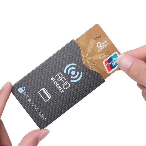 5 piezas antirrobo para RFID Protector de tarjeta de crédito Bloqueo de tarjetero funda de piel cubierta de protección funda de tarjeta bancaria ► Foto 1/6