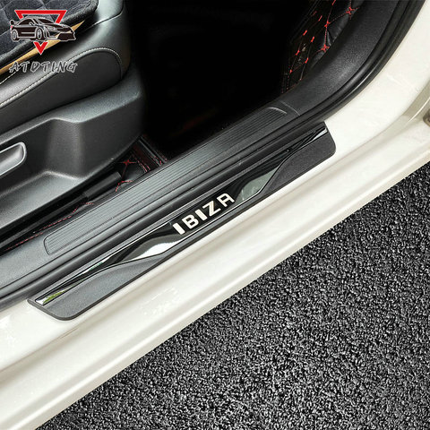 Placa de desgaste de umbral de puerta para coche, accesorios de protección de Pedal de bienvenida para Seat Ibiza FR TGI 2015 2016 2017 2022 ► Foto 1/4