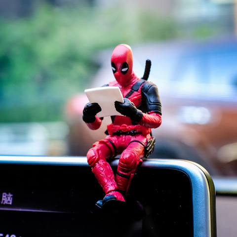 Mini muñeca DE ACCIÓN DE DeadPool de Marvel, decoración Interior de coche, accesorios de Interior de coche ► Foto 1/6