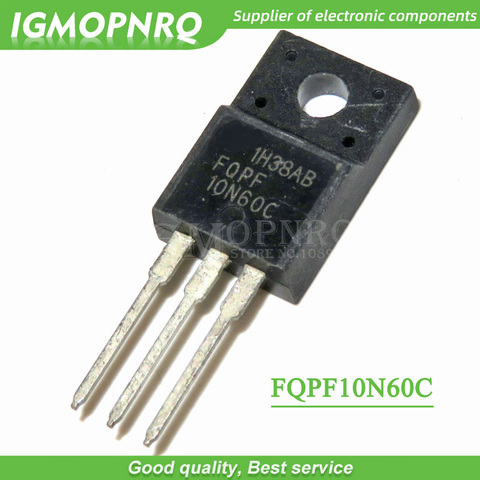 10 Uds envío gratis FQPF10N60C 10N60C 10N60 600V 9.5A MOSFET, Canal N transistor TO-220F nuevo original ► Foto 1/1