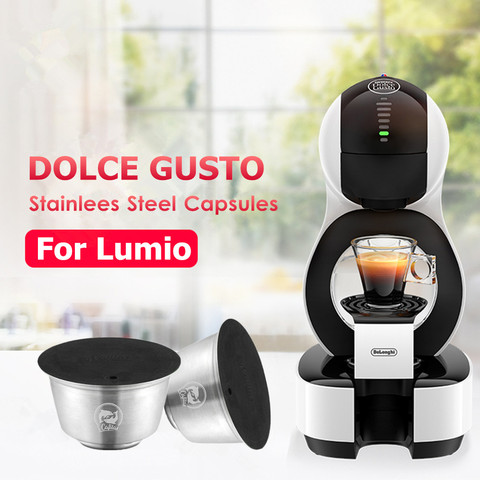 Cápsulas de café de acero inoxidable para Nescafé Dolce Gusto Lumio rellenables, filtros de café reutilizables, compactador de tierra ► Foto 1/6