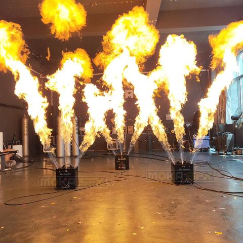 Proyector de llama de altura de fuego de 3 cabezales, máquina de fuego, Control DMX, pantalla LCD, máquina de llamas para escenario para Fiesta de DJ, iluminación de escenario ► Foto 1/1
