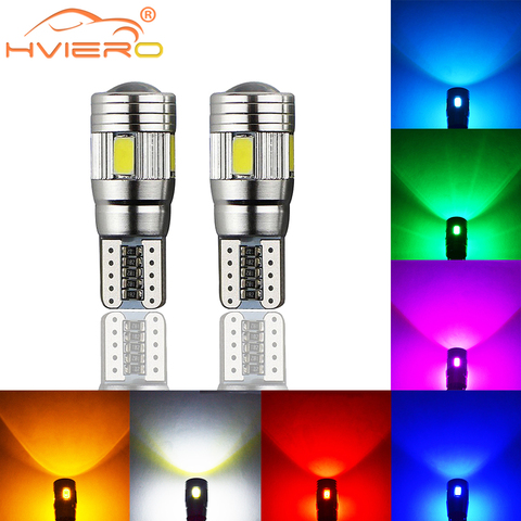 2X T10 coche blanco Auto LED T10 Canbus 194 W5W 5SMD 5630 bombilla LED No Error LED luz de estacionamiento luz lateral llevada del coche Car Styling ► Foto 1/6