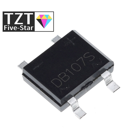 10 Uds SMD DB107 DB107S 1A 1000V diodo monofásico puente rectificador ► Foto 1/6