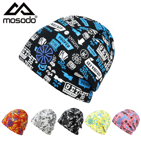 Mosodo de Color de moda de punto gorros sombrero invierno de esquí cálido gorro de Snowboard de las mujeres de los hombres gorras multicolores elástico suave tapa deporte Bonnet ► Foto 1/6