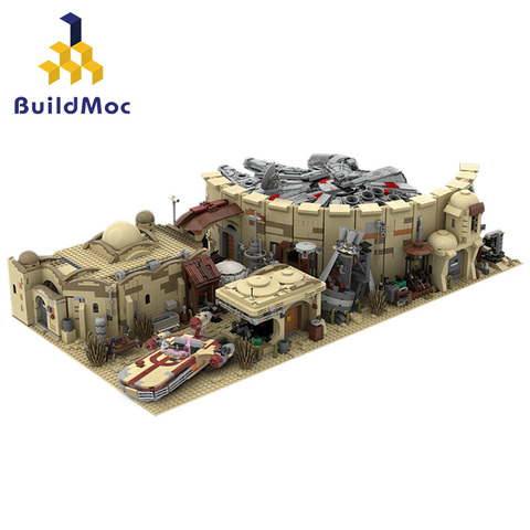 Una nueva esperanza StarW serie pueblo desierto Eisley-Cantina Tatooine Luke X-34 Soro Speeder lucha nave juguete de bloques de construcción ► Foto 1/6