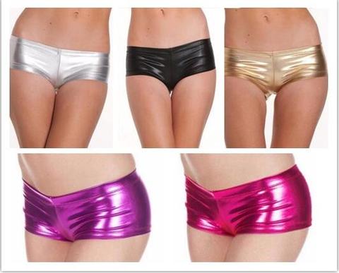 Pantalones cortos sexys de charol para discoteca, bóxer de baile, espectáculo ropa, nuevo ► Foto 1/6