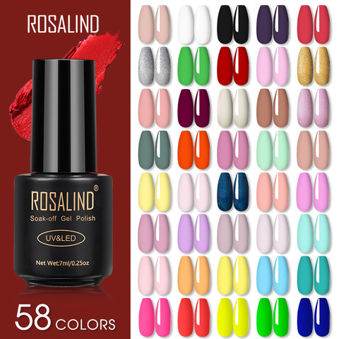 ROSALIND Gel uñas esmalte lámpara todo para manicura y arte para uñas con capa superior mate para Base Semi permanente Gellak esmalte barniz en Gel ► Foto 1/6