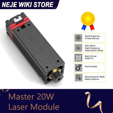 NEJE 20 W 12 V 3A TTL/PWM Módulo de tubo láser de corte de óxido de alúmina grabado de Metal para NEJE MASTER máquina de grabado láser ► Foto 1/5