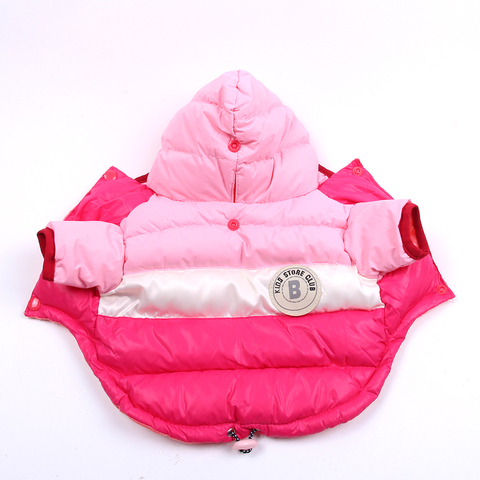 Ropa para perros y gatos de invierno, abrigo cálido, chaqueta, empalme impermeable, Sudadera con capucha, 6 colores, 8 tamaños ► Foto 1/6