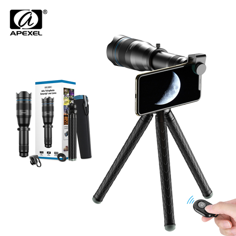 APEXEL-telescopio Monocular de 28x/36x/60x con Zoom HD para teléfono inteligente, lente de Camping para Xiaomi/Samsung/Android ► Foto 1/6