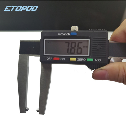 Calibrador vernier de disco de freno digital de acero inoxidable de 0 a 60mm, calibrador electrónico de freno, calibre de disco, regla de espesor de neumático ► Foto 1/6