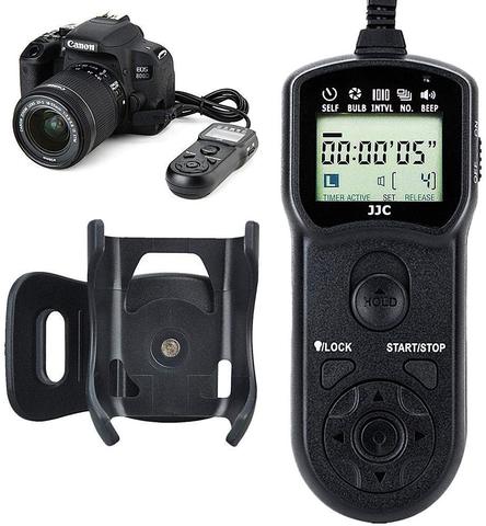 JJC temporizador mando con Control remoto liberación para Canon EOS R 90D 80D 77D 70D G3X G5X SX70 HS SX60 HS G10 G11 G12 como Canon RS-60E3 ► Foto 1/6