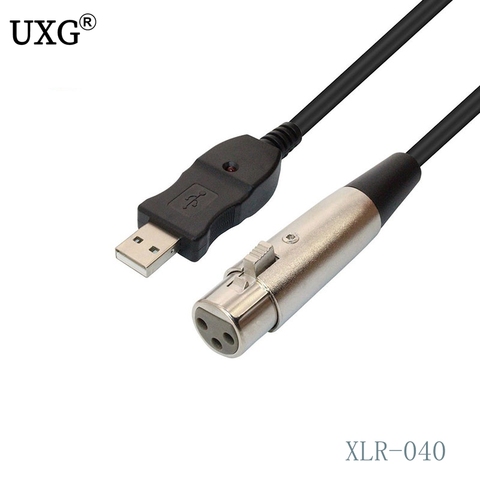 Cable de enlace para ordenador portátil, adaptador macho XLR hembra con micrófono USB, 10 pies, 3m, para Notebook, MAC 2022 ► Foto 1/2