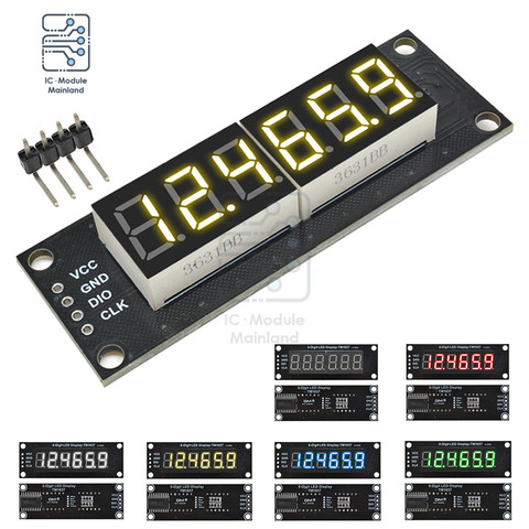 Módulo de tubo de pantalla Digital LED de 6 dígitos, 0,36 pulgadas, 4 Bits, 5V, 7 segmentos, TM1637, 0,36 