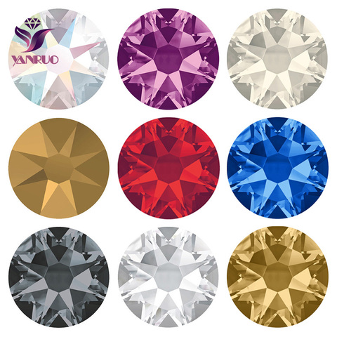 YANRUO 2088 Cristal de diamantes de imitación de cristal de Hotfix Strass cristales piedra AB de hierro en ropa ► Foto 1/6