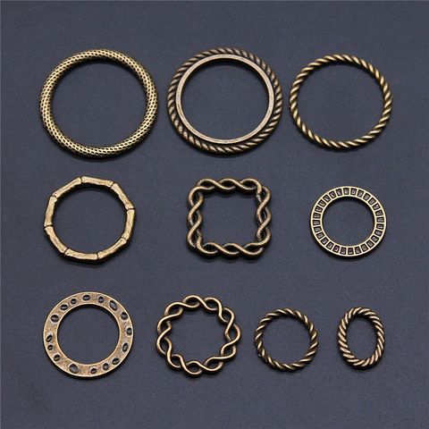 10 Uds. De abalorios de conector circular de cuerda para pulsera, collar, joyería, accesorio artesanal Diy ► Foto 1/6