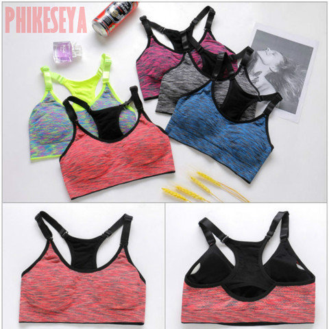 Phikeseya-sujetador deportivo de Yoga para mujer, para correr, gimnasio, Top acolchado, chaleco atlético, sujetador deportivo de secado rápido, 5 colores ► Foto 1/6