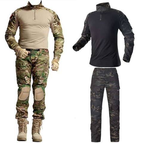 Camiseta Táctica Ejército Para Hombre Camisa Combate Militar Camuflaje  Paintball