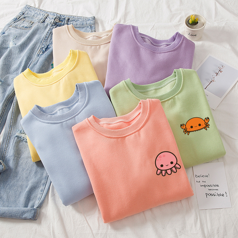 Sudadera con capucha de Animal para mujer, suéter con capucha para parejas, suéter de algodón para mujer, abrigo Kpop holgado grueso para invierno ► Foto 1/6