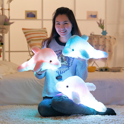 45 cm creativo luminoso felpa muñeca brillante almohada, luz LED juguetes animales de la felpa colorida muñeca niños regalo de WJ453 ► Foto 1/5