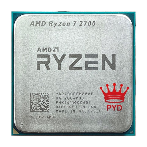 AMD-procesador de CPU AMD Ryzen 7 2700 R7 2700 3,2 GHz, ocho núcleos, 16M, 65W, 16 hilos, YD2700BBM88AF, enchufe AM4 ► Foto 1/2