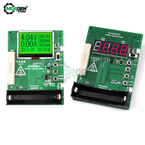 Probador de capacidad de batería, pantalla LED LCD, MAh, MWh, 18650, batería de litio, medición Digital, batería de litio, módulo Detector ► Foto 1/6