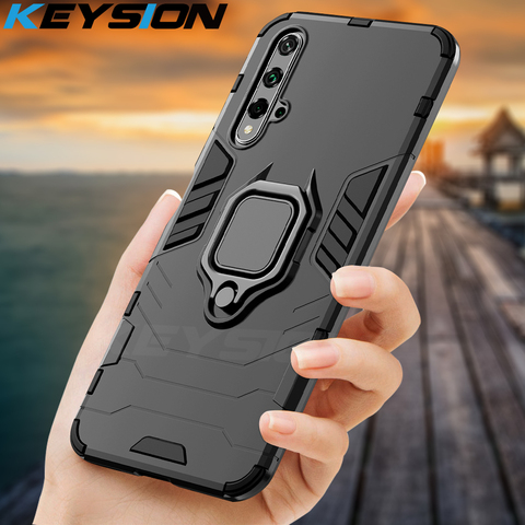 KEYSION-funda a prueba de golpes para móvil, funda armadura a prueba de golpes para Huawei Mate 30 20 Pro P30 P20 lite P Smart Y5 Y6 Y7 Y9 2022, Honor 20 Pro 10i 10 lite 8a 8X 9X ► Foto 1/6