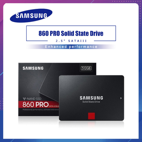 SAMSUNG-disco duro SSD 860 PRO de 1TB, 512GB, HD, HDD, 2,5 pulgadas, SATA, 2 TB, 256GB, unidad de estado sólido para ordenador portátil ► Foto 1/6