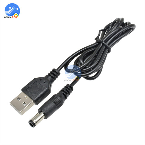 Conector de fuente de alimentación MCU, Cable USB 2,0 a DC 5,5mm X2.1mm 5,5x2,1 80CM ► Foto 1/6