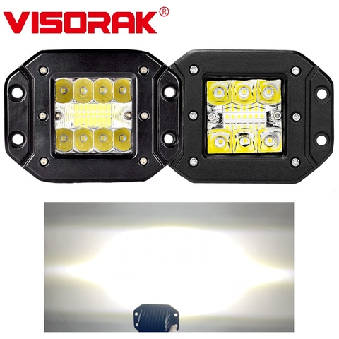 VISORAK-lámpara LED para coche, 5 pulgadas, 12V, 24V, montaje empotrado, SUV, ATV, Tractor, haz de Offroad Combo, de trabajo, para camioneta, todoterreno ► Foto 1/6