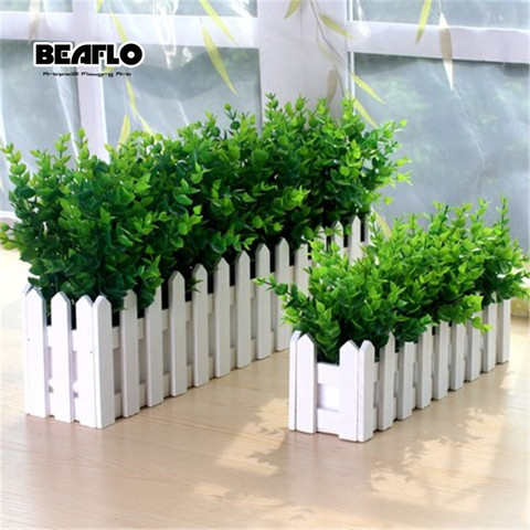 1 pieza de césped Artificial hojas de gran tamaño de hojas de eucalipto Material de pared decoración de plantas falsas para la decoración de la fiesta del jardín de la boda en casa ► Foto 1/6