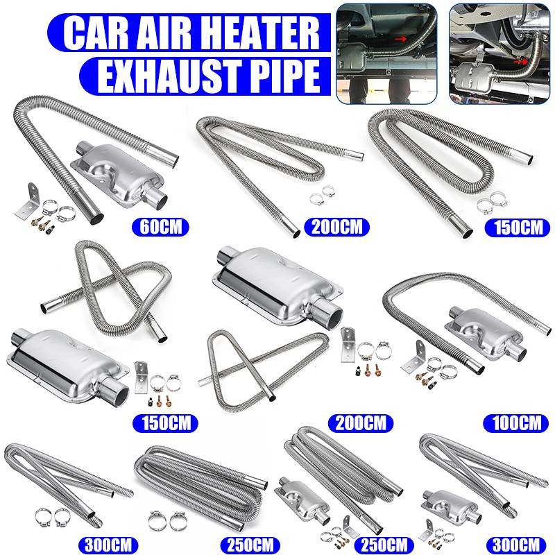 Tubo de escape de acero inoxidable, calefactor de estacionamiento de aire de 60-300cm, Ventilación de Gas para tanque de estacionamiento diésel, accesorios para calentadores de coche ► Foto 1/6