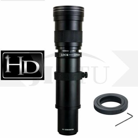 JINTU lente teleobjetivo 420-800mm F/8,3, lente de cámara con Zoom Manual para cámara Canon T5 T5i T6 T6i 70D 80D 550D 60D 650D 750D 80D 5D ► Foto 1/6