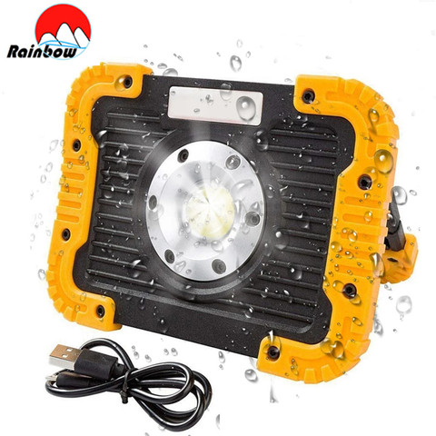 Foco Led portátil de 100W para tienda de trabajo, luz Led recargable para uso de linterna, lámpara para acampar al aire libre, 18650 ► Foto 1/6