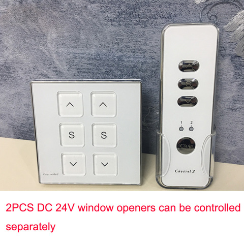 Transformador de interruptor/receptor de CC de 2 canales con Control remoto, abridor de ventanas eléctrico de 220v a 24v ► Foto 1/2