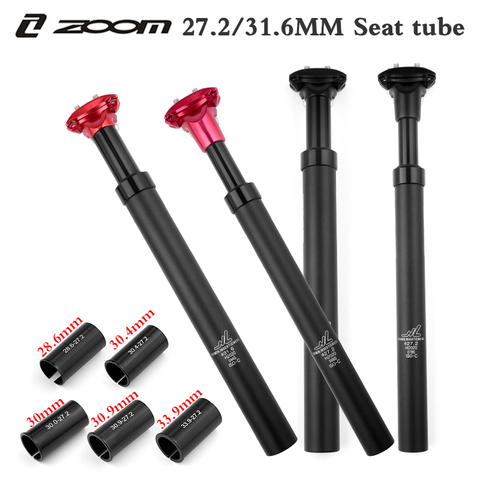 ZOOM-tija de sillín de suspensión, amortiguador, Alu MTB, tubo de asiento de bicicleta de carretera, 27,2, 28,6, 30,4, 30,9, 31,6mm, 350mm, gotero ► Foto 1/6