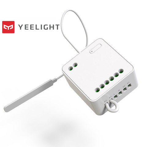 Yeelight-Módulo de control de vía dual, controlador de Relé inalámbrico inteligente de 2 canales, funciona con la aplicación Mijia A wifi y ble ► Foto 1/6