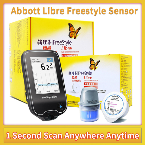 Abbott Freestyle-Kit de Sensor de azúcar en sangre para diabéticos, glucómetro con Sensor de azúcar en la sangre, solo para lector de Freestyle ► Foto 1/6